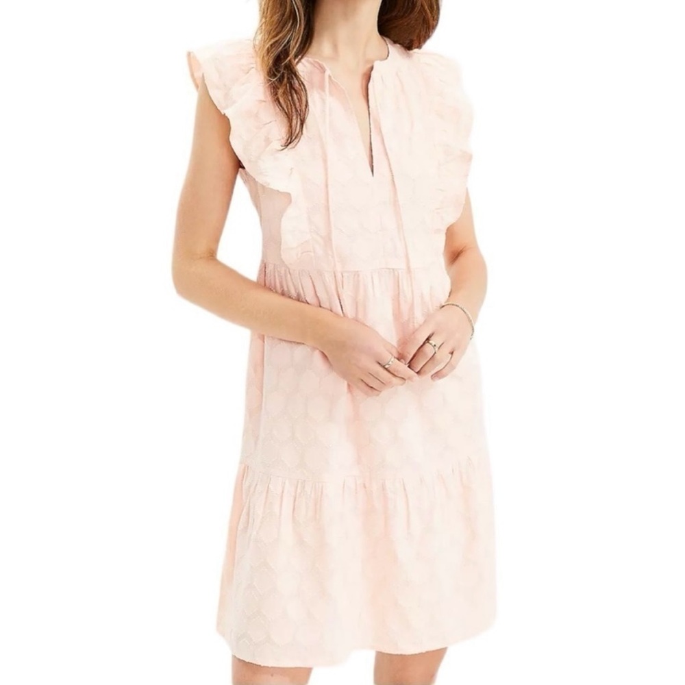 LOFT Powder Pink Flutter Dress